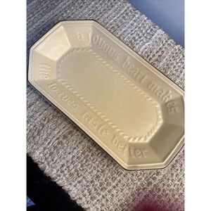 Pfaltzgraff Village Bread Loaf Plate A Joyous Heart Makes The Loaves Taste Bet"